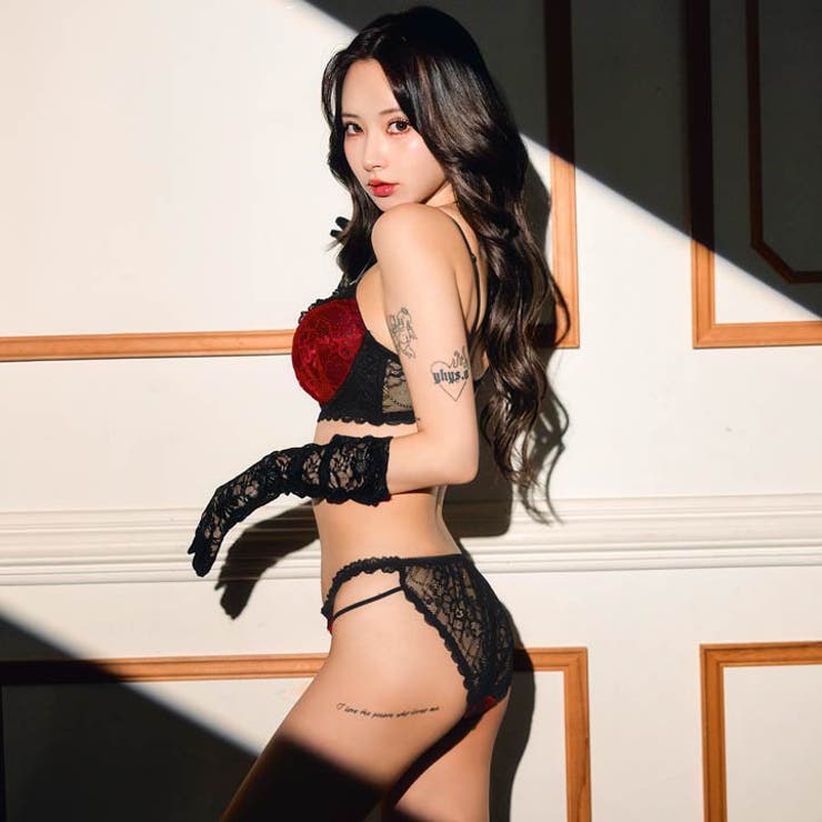 【EFサイズ】ブルームレーシィホルターネックブラジャー&バック透けフルバックショ… | Dazzy | 詳細画像5 