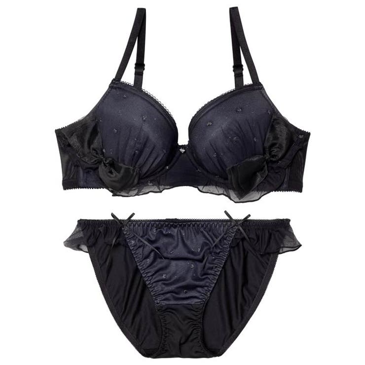 ミルキーリボンフリルブラジャー＆フルバックショーツ | Dazzy | 詳細画像16 