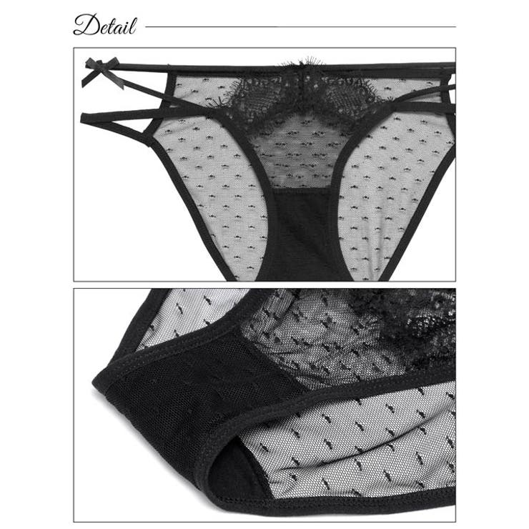 ドットシアーリボンコードフルバックショーツ単品 | Dazzy | 詳細画像8 