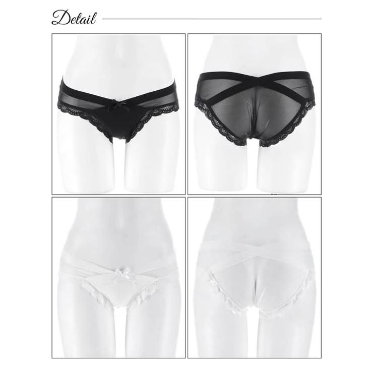 クロスシアーレースフルバックショーツ単品 | Dazzy | 詳細画像7 