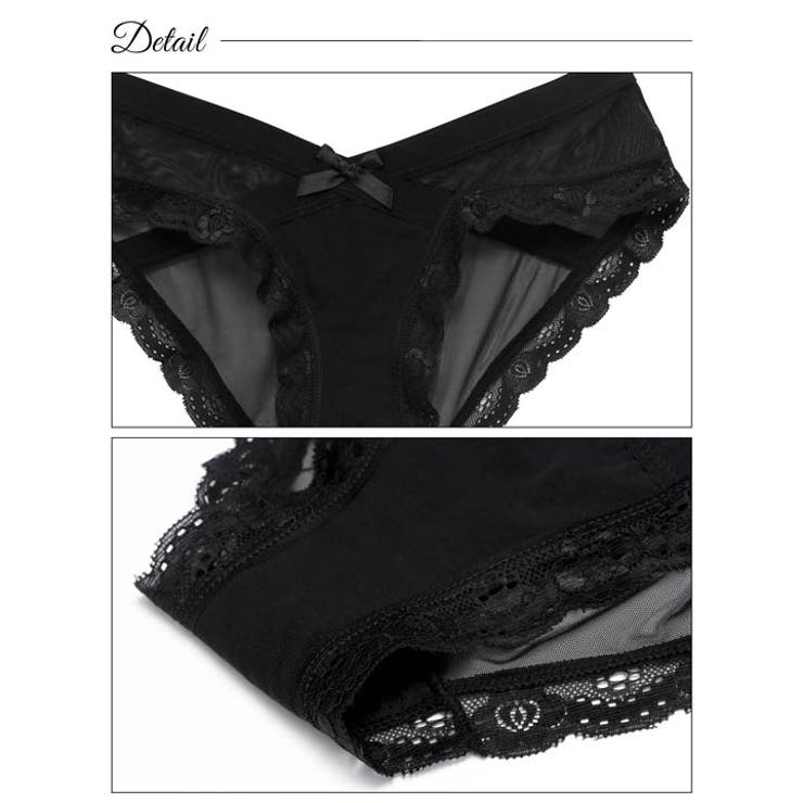 クロスシアーレースフルバックショーツ単品 | Dazzy | 詳細画像8 