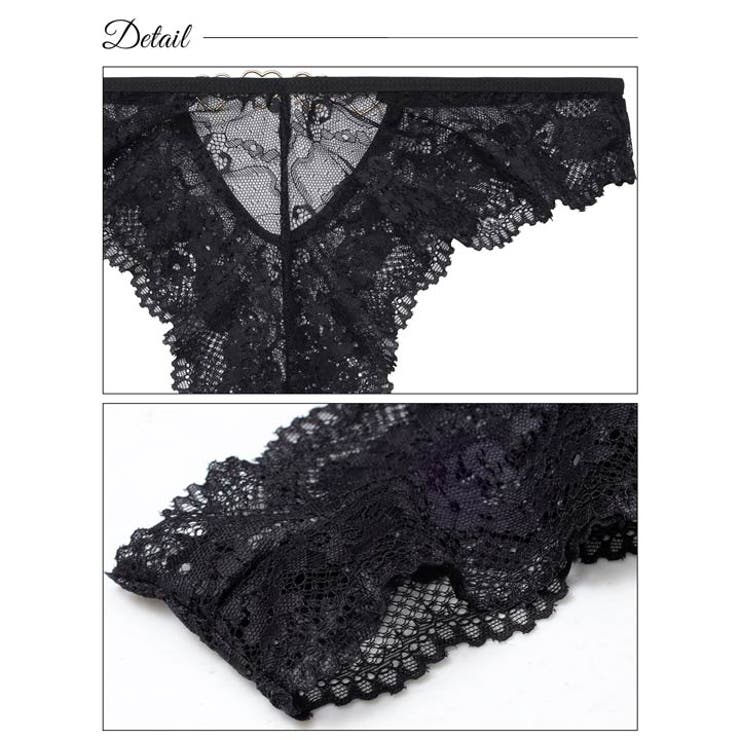 オールレースハートチェーンバック透けTバックショーツ単品 | Dazzy | 詳細画像7 