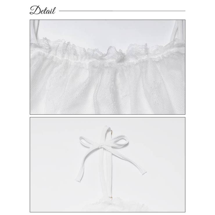 [CARRIEFRANCA]エアリーレースベビードール | Dazzy | 詳細画像9 