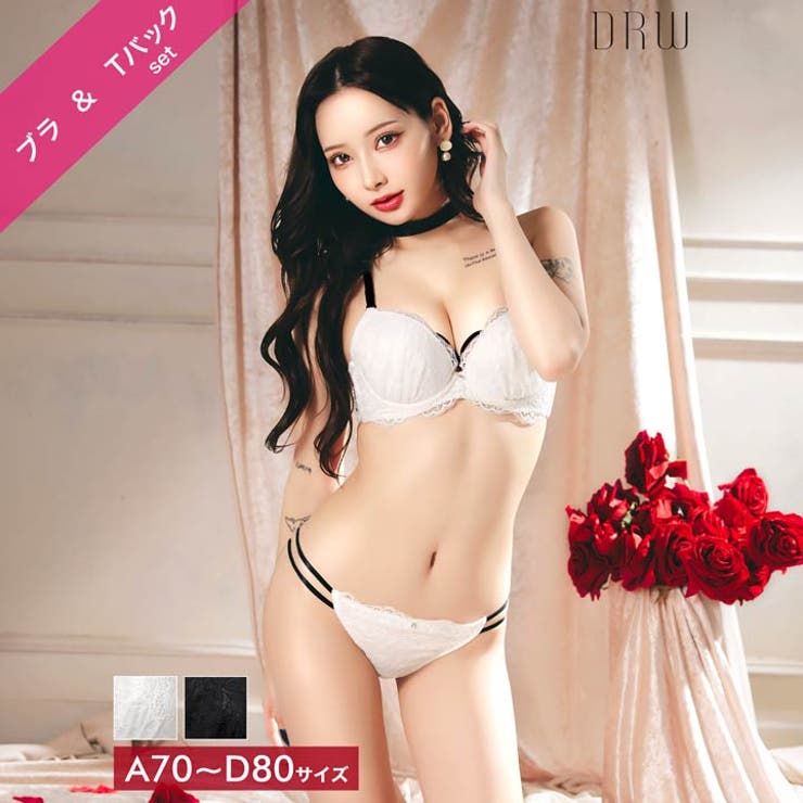 ブロッサムレーシィコードブラジャー&Tバックショーツ | Dazzy | 詳細画像1 