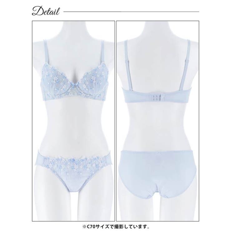 フェミニンプチフラワーブラジャー&フルバックショーツ | Dazzy | 詳細画像12 