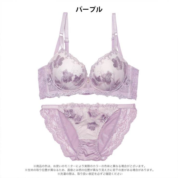 エレガンスシアーフルール脇高ブラジャー&フルバックショーツ | Dazzy | 詳細画像9 