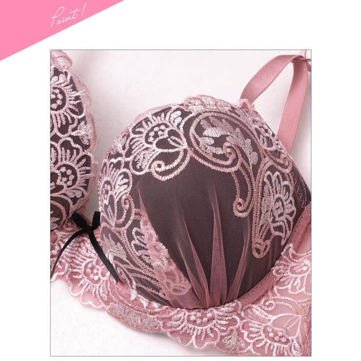 ノワールエンブロイダリー脇高ブラジャー&フルバックショーツ | Dazzy | 詳細画像11 