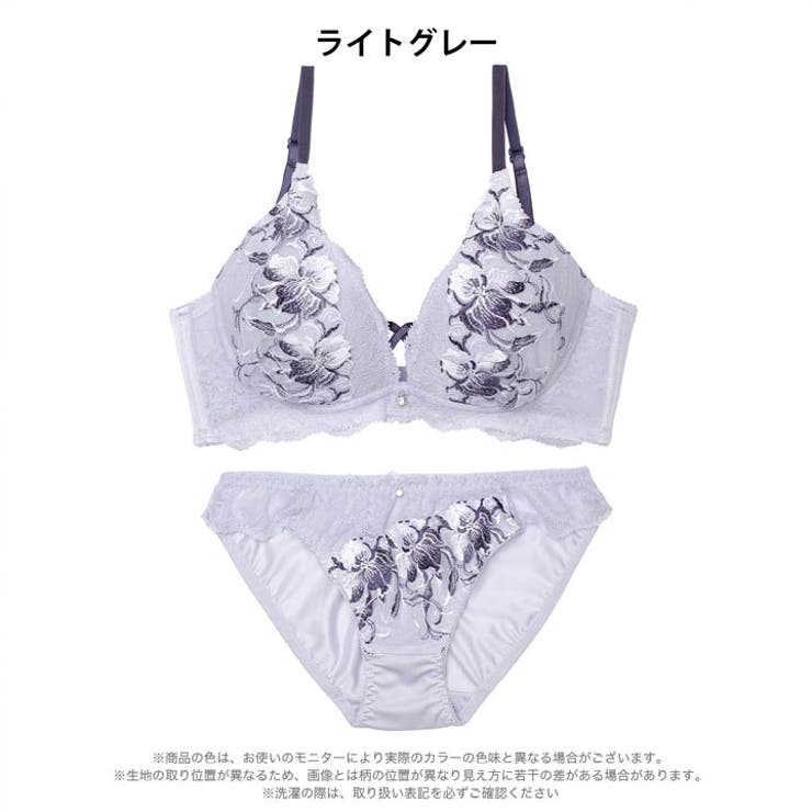 グレースクロスフラワー脇高ブラジャー&フルバックショーツ | Dazzy | 詳細画像10 