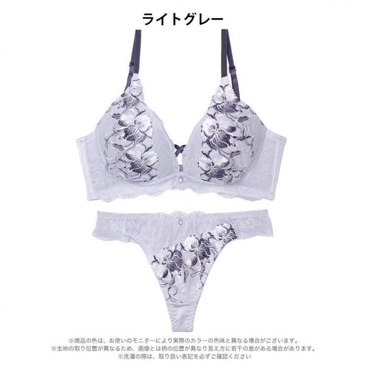 グレースクロスフラワー脇高ブラジャー&Tバックショーツ | Dazzy | 詳細画像10 
