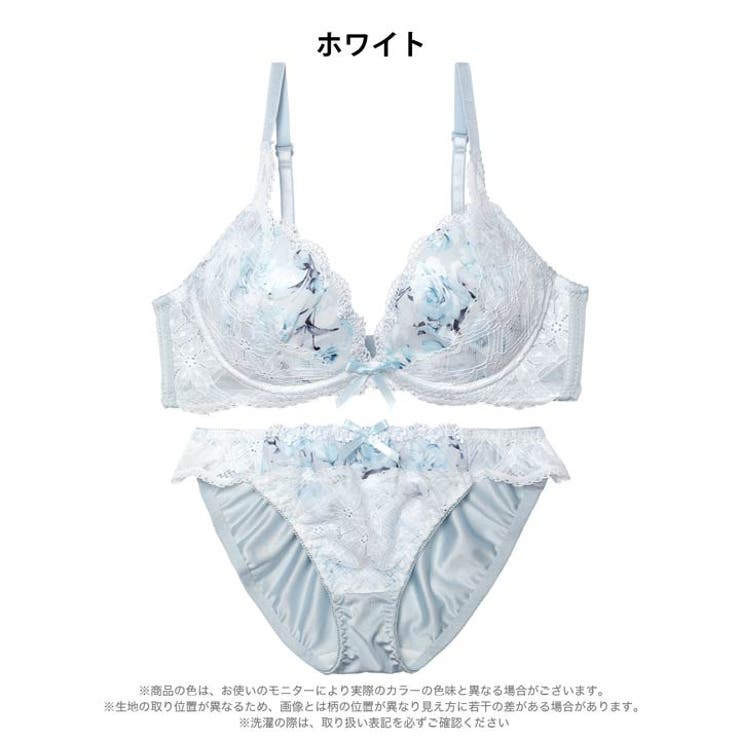 ピュアローズヴェールブラジャー&フルバックショーツ | Dazzy | 詳細画像9 