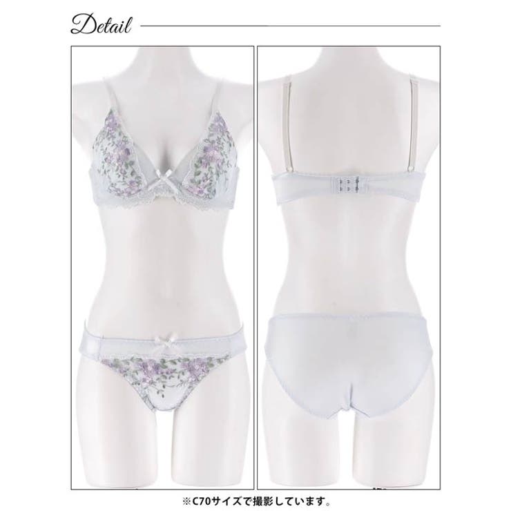 スウィートシアーフルールブラジャー&フルバックショーツ | Dazzy | 詳細画像12 