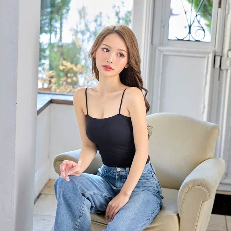 ワンカラーシームレスカップ付きキャミソール | Dazzy | 詳細画像3 