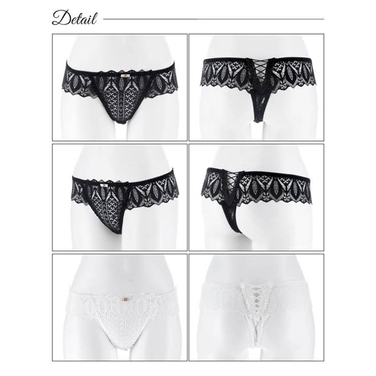 バックスピンドル総レースTバックショーツ単品 | Dazzy | 詳細画像8 