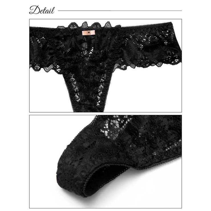 バックスピンドル総レースTバックショーツ単品 | Dazzy | 詳細画像9 