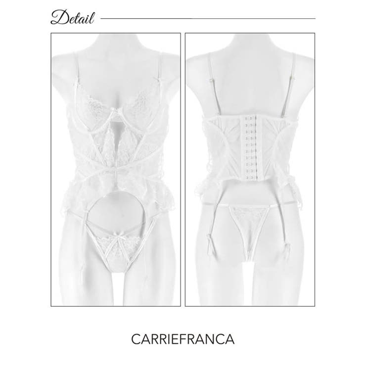 [CARRIEFRANCA]ドレッシーレースビスチェブラセット | Dazzy | 詳細画像6 