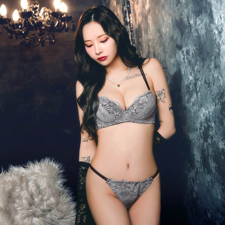 [EFサイズ]ミステリアスバッククロスコードブラジャー&フルバックショーツ | Dazzy | 詳細画像5 