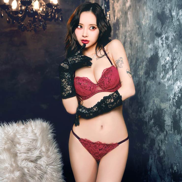 [EFサイズ]ミステリアスバッククロスコードブラジャー&Tバックショーツ | Dazzy | 詳細画像3 