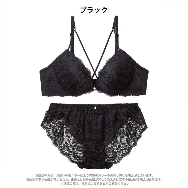 クラッシーフローラルレースブラジャー&バック透けフルバックショーツ | Dazzy | 詳細画像7 