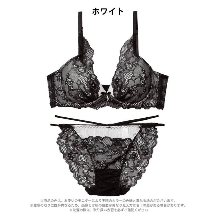 【EFサイズ】アリュールミッドナイトレース脇高ブラジャー&バック透けフルバックシ… | Dazzy | 詳細画像9 