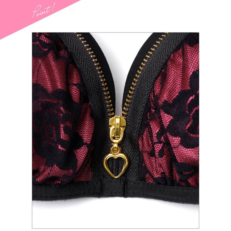 グラマラスローズファスナーブラジャー＆フルバックショーツ | Dazzy | 詳細画像11 