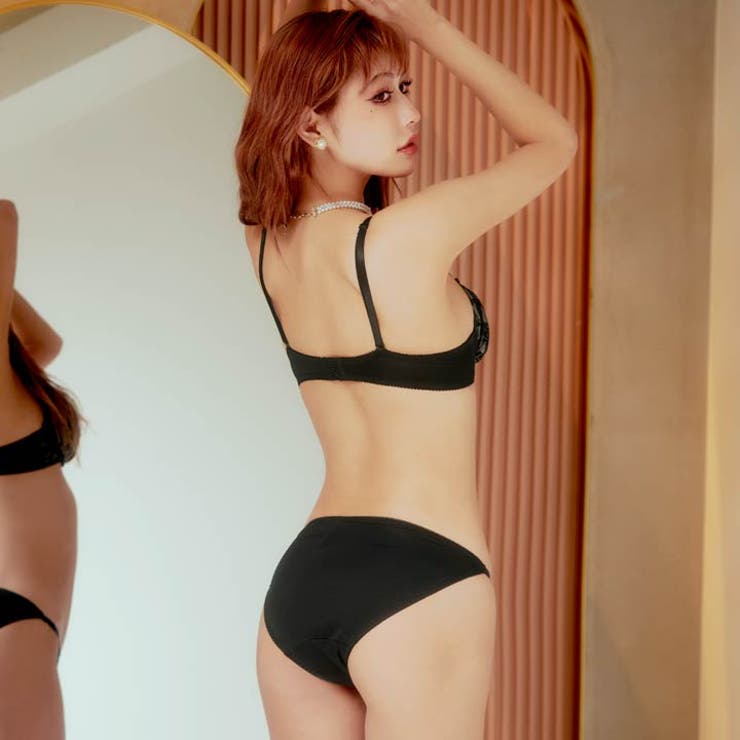 グラマラスローズファスナーブラジャー＆フルバックショーツ | Dazzy | 詳細画像7 