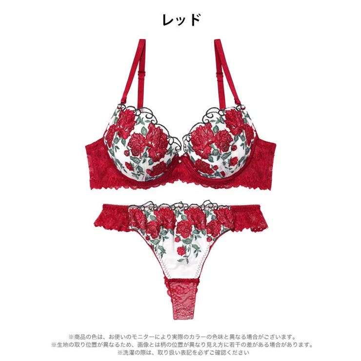 グラマラス ブライトフラワーブラジャー&バック透けTバックショーツ | Dazzy | 詳細画像9 
