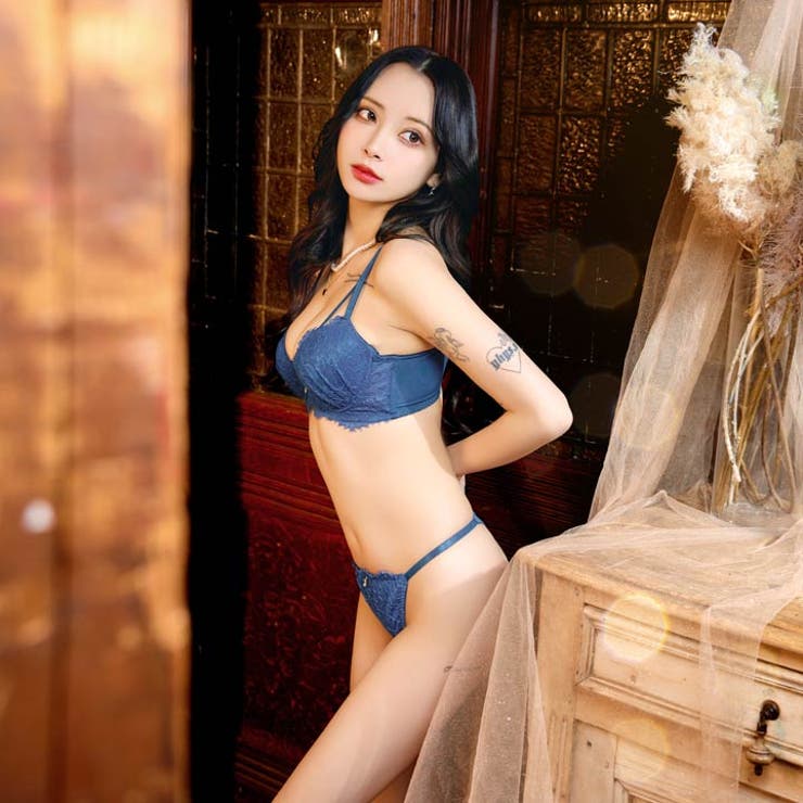[3点セット]ディープアイラッシュレース脇高ブラジャー&フルバック&Tバックショ… | Dazzy | 詳細画像3 