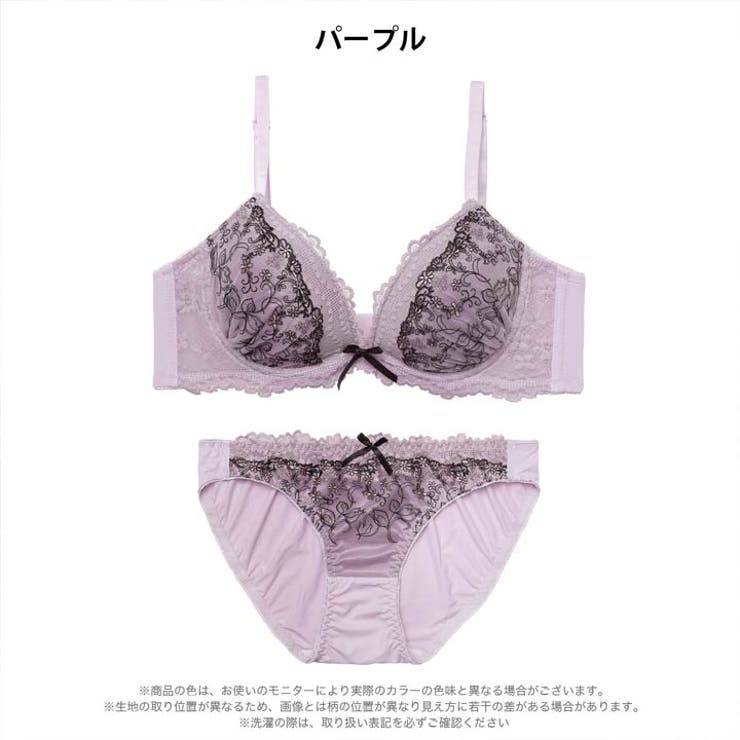 ノワールレーシィフルール脇高ブラジャー&フルバックショーツ | Dazzy | 詳細画像7 
