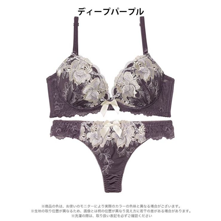[三上悠亜着用]ロイヤルローズブロッサム脇高ブラジャー&Tバックショーツ | Dazzy | 詳細画像10 