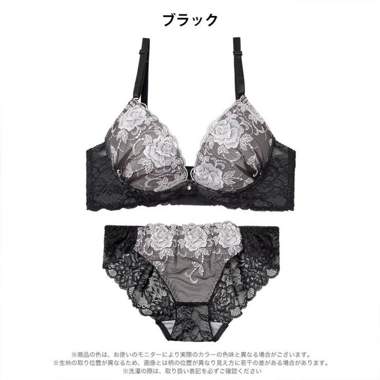 ラディアントフルール脇高ブラジャー&バック透けフルバックショーツ | Dazzy | 詳細画像7 