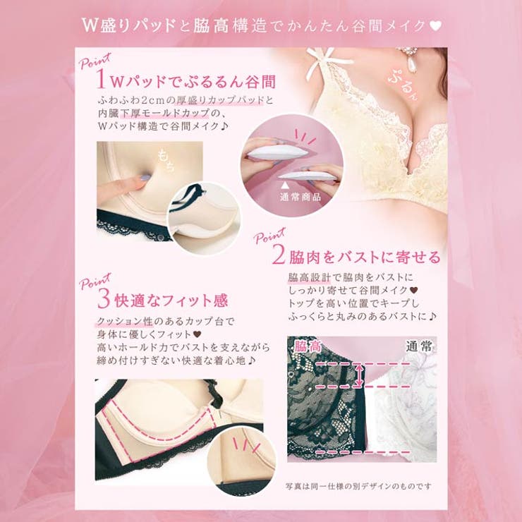 [三上悠亜着用][3点セット]リュクスシアーレース脇高ブラジャー&フルバック&T… | Dazzy | 詳細画像2 