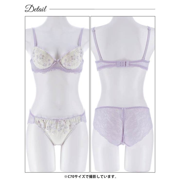 スウィートフローラルメロウブラジャー＆バック透けフルバックショーツ | Dazzy | 詳細画像14 