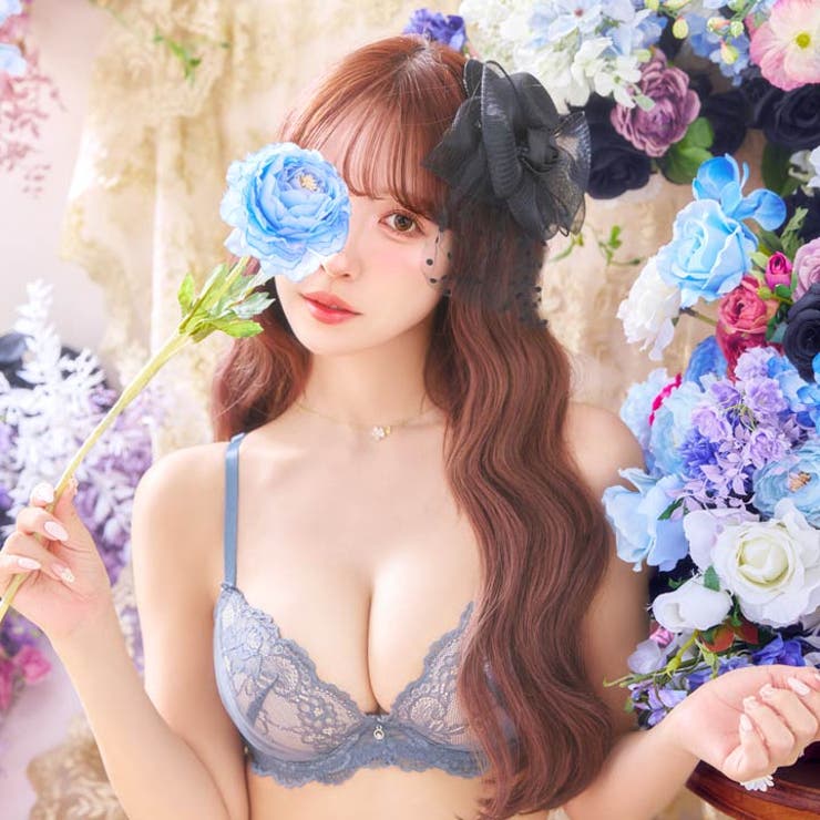【三上悠亜着用】ディープフルールレース脇高ブラジャー&サイド紐フルバックショーツ | Dazzy | 詳細画像8 