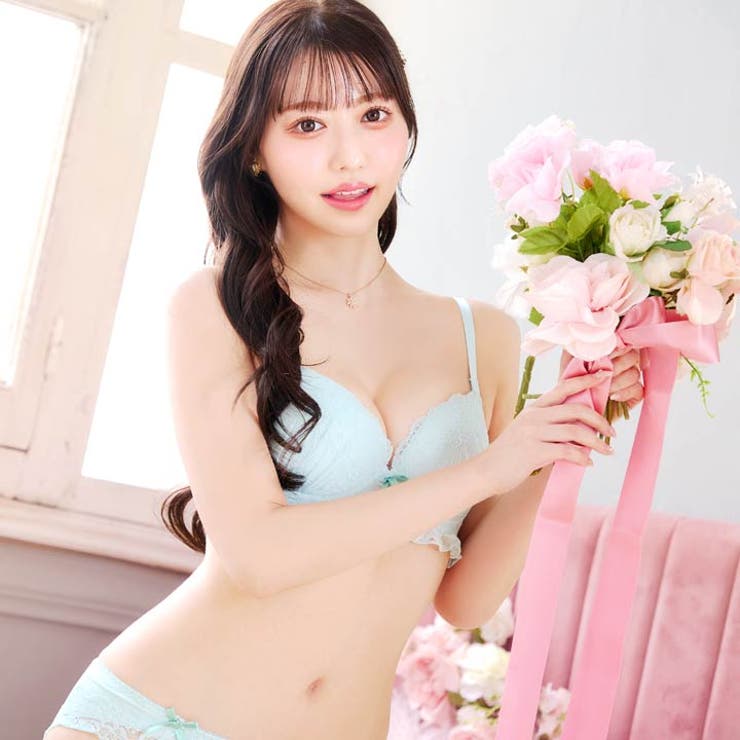 ピュアリボンフリルレースブラジャー&フルバックショーツ | Dazzy | 詳細画像5 