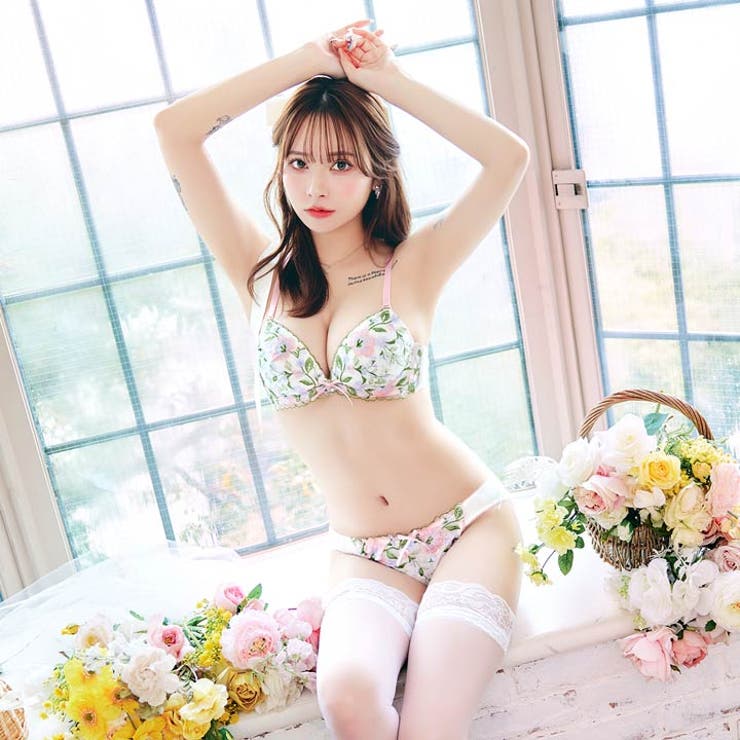 ピュアボタニカルフラワーブラジャー&フルバックショーツ | Dazzy | 詳細画像7 