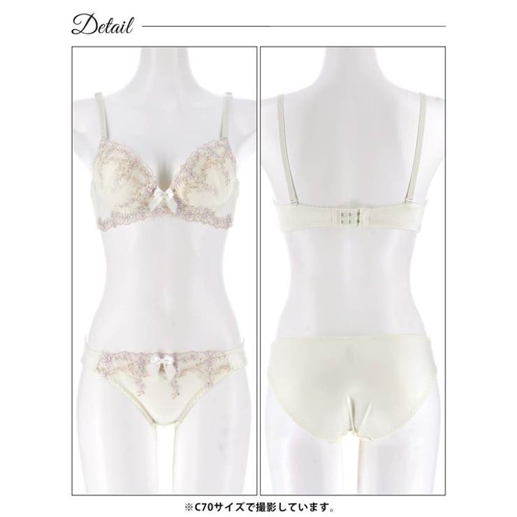 パステルフルーレットブラジャー&フルバックショーツ | Dazzy | 詳細画像10 