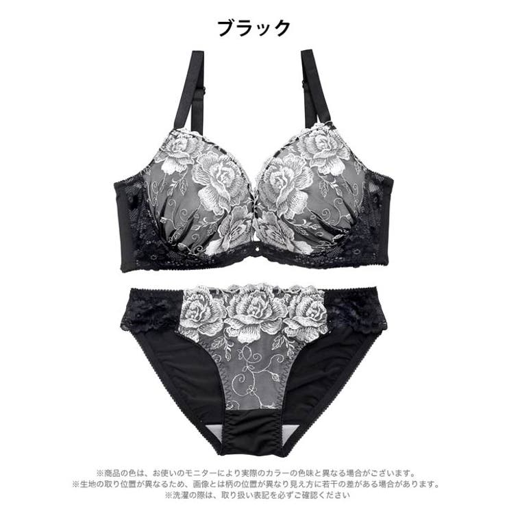 【EFサイズ】ヴィーナスローズ脇高ブラジャー&フルバックショーツ | Dazzy | 詳細画像10 
