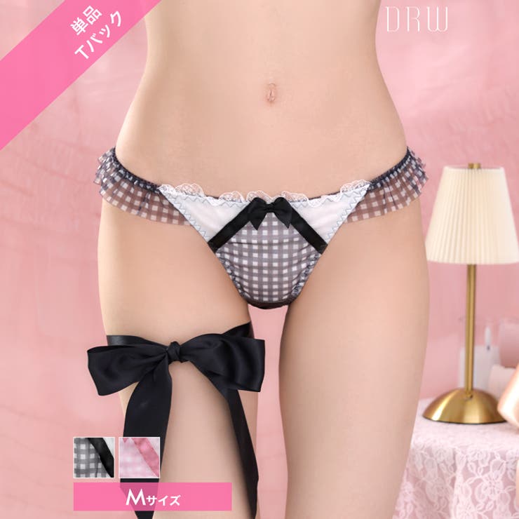 ミルキーギンガムチェックTバックショーツ単品 | Dazzy | 詳細画像1 