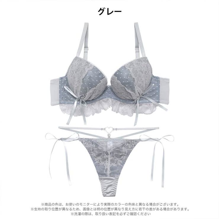 メルティハートドーリーブラジャー&サイド紐Tバックショーツ | Dazzy | 詳細画像10 