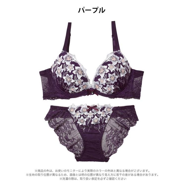 【EFサイズ】ムーンライトフルール脇高ブラジャー&バック透けフルバックショーツ | Dazzy | 詳細画像10 