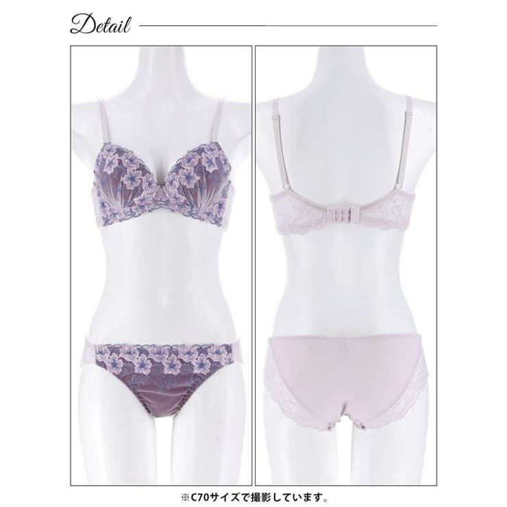 ノーブルシアーフルール脇高ブラジャー&フルバックショーツ | Dazzy | 詳細画像13 