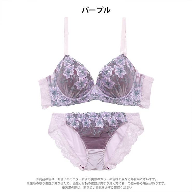 ノーブルシアーフルール脇高ブラジャー&フルバックショーツ | Dazzy | 詳細画像9 