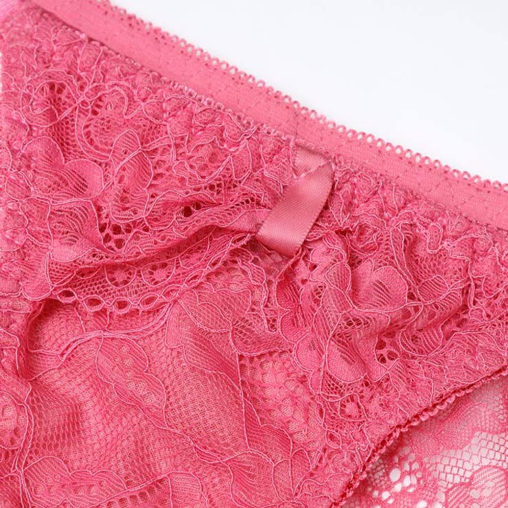 【3点セット】ロマンティックリボンレース脇高ブラジャー&バック透けフルバック&T… | Dazzy | 詳細画像14 