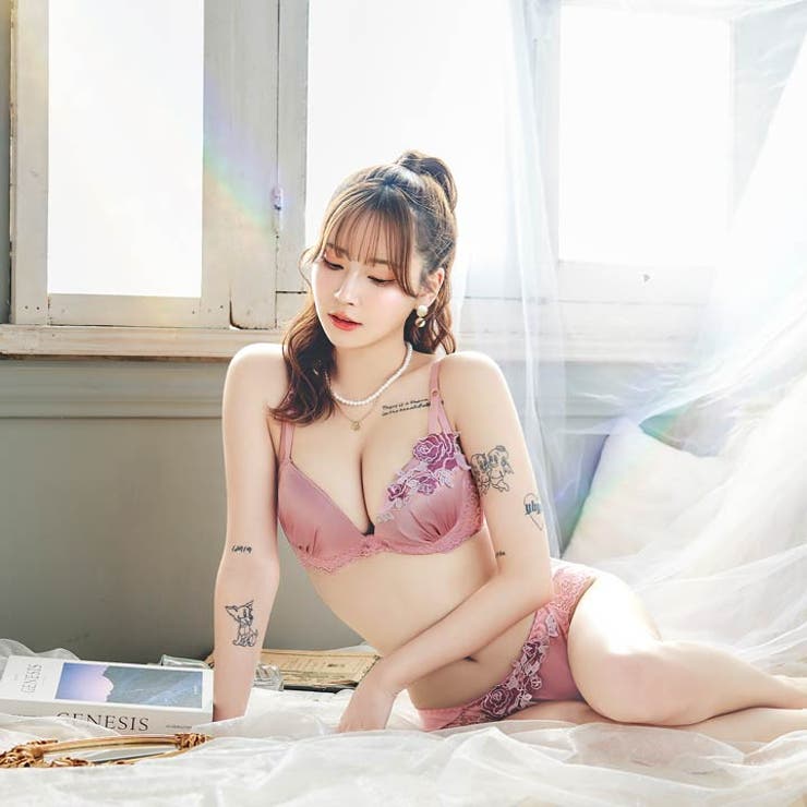 【3点セット】ミステリアスグロッシーロゼ脇高ブラジャー&フルバック&Tバックショ… | Dazzy | 詳細画像3 