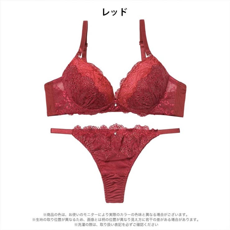 グレイスシャイニーエンブロイダリーブラジャー&Eバックショーツ | Dazzy | 詳細画像9 