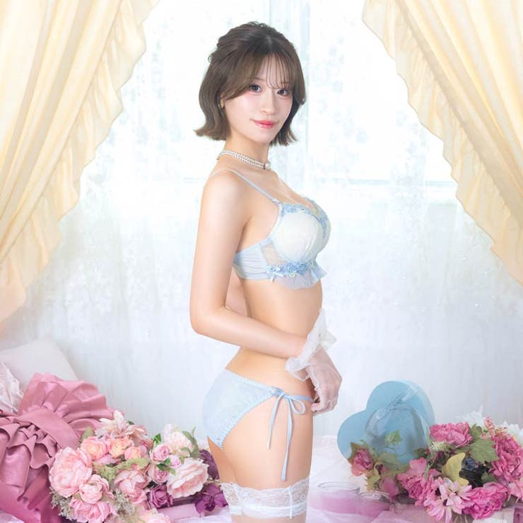 【EFサイズ】トゥウィンクルケミカルチュールブラジャー&サイド紐フルバックショー… | Dazzy | 詳細画像5 