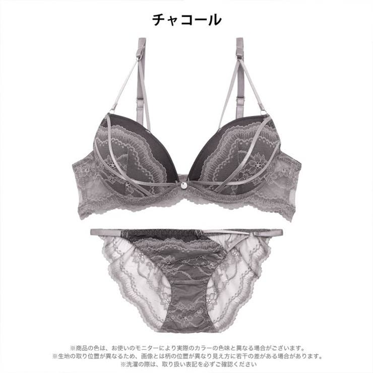 【EFサイズ】メロウシアーコードブラジャー&バック透けフルバックショーツ | Dazzy | 詳細画像10 
