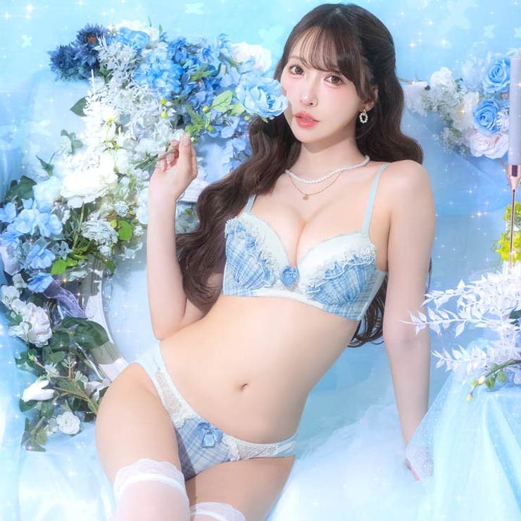 【三上悠亜着用】【EFサイズ】スウィーティーギンガムチェック脇高ブラジャー&フル… | Dazzy | 詳細画像3 