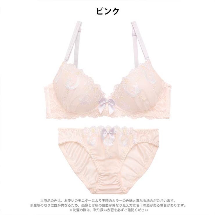 【ノンワイヤー】エフェメールルナミネットブラジャー&フルバックショーツ | Dazzy | 詳細画像7 