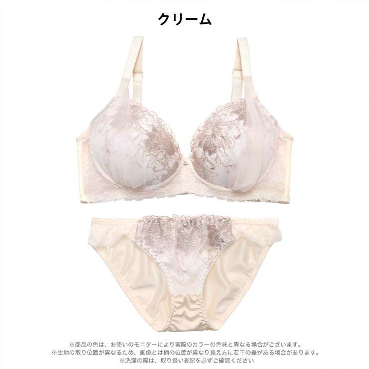 【EFサイズ】エレガントブロッサム脇高ブラジャー&フルバックショーツ | Dazzy | 詳細画像9 